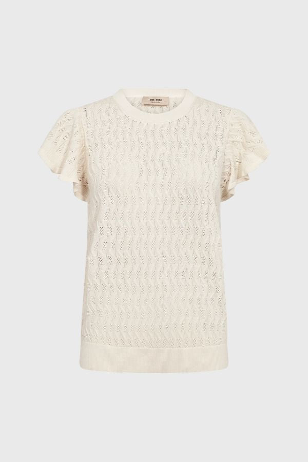 Mos Mosh Ganna Pattern O-Neck Knit Top 177580