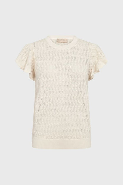 Mos Mosh Ganna Pattern O-Neck Knit Top 177580
