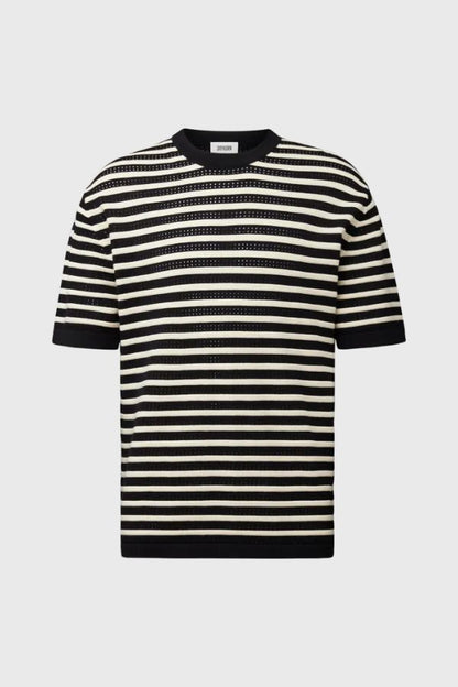 Drykorn Pure Cotton Striped Short-Sleeve T-shirt Derico 424058