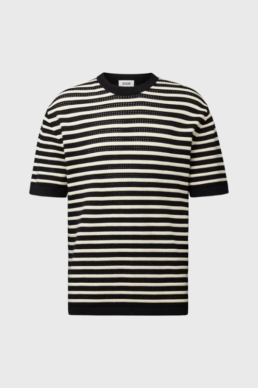 Drykorn Pure Cotton Striped Short-Sleeve T-shirt Derico 424058