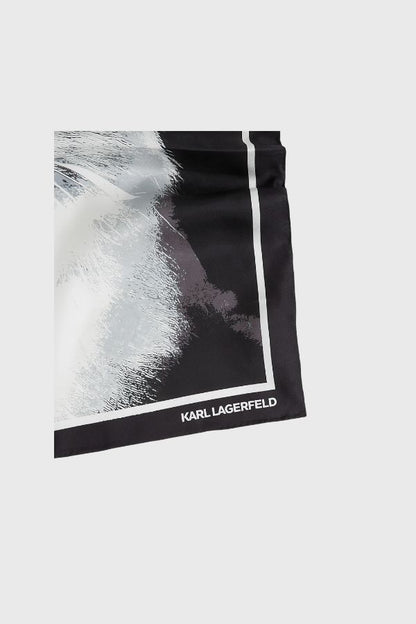 Karl Lagerfeld Ikon Choupette Silk Scarf  B1W33034