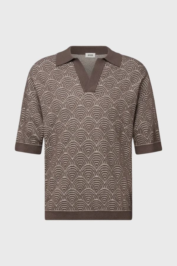 Drykorn Oversized Knit Polo In Cotton Blend Laurenzzo 425176