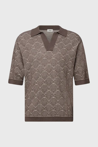 Drykorn Oversized Knit Polo In Cotton Blend Laurenzzo 425176