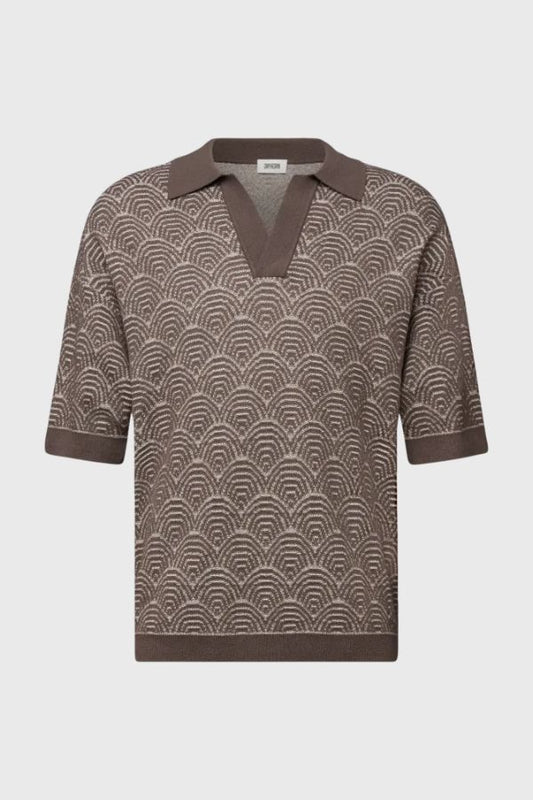 Drykorn Oversized Knit Polo In Cotton Blend Laurenzzo 425176