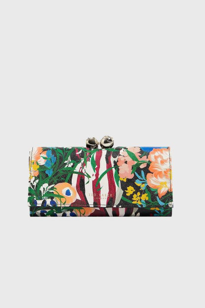 Ted Baker Bouquet Printed Leather Large Bobble Purse S284106-WXL-BOUANNE