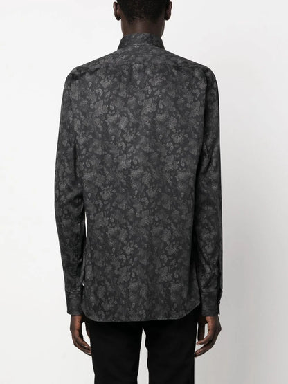 Karl Lagerfeld foral-print long-sleeve shirt 605003 533605