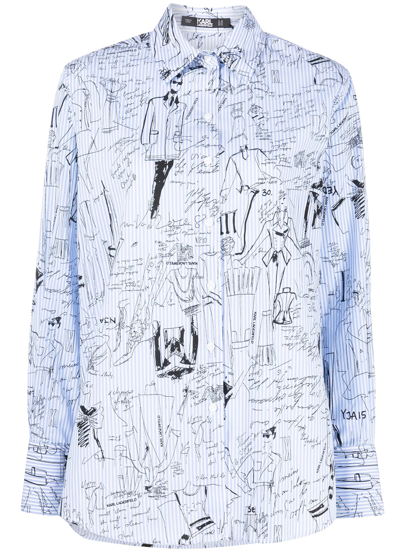 Karl Lagerfeld Graphic-print Striped Shirt 235W1601