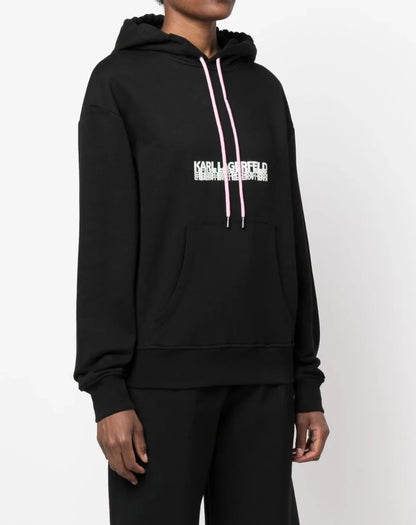 Karl Lagerfeld Logo-print Jersey hoodie 235W1812