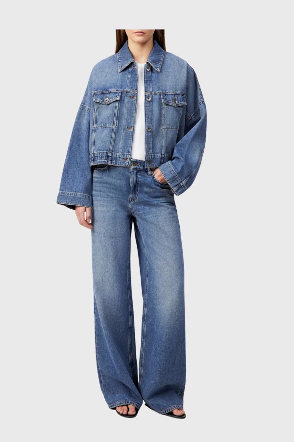 Drykorn Oversized Pure Cotton Denim Jacket  HOLBROOKS 260272