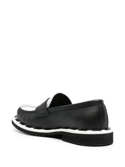 Moschino Two-Tone Leather Loafers MB10603G1IG3C