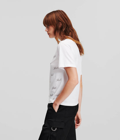 Karl Lagerfeld Rhinestone T-shirt 240W1704