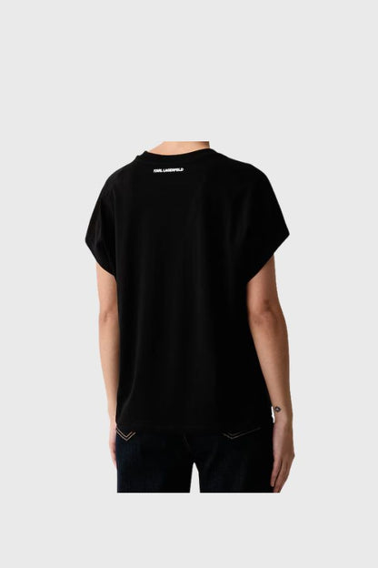 Karl Lagerfeld Rhinestone Logo T-Shirt B4W17048