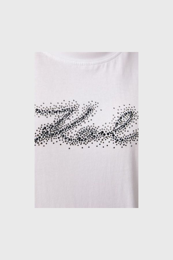 Karl Lagerfeld Rhinestone Logo T-Shirt B4W17048