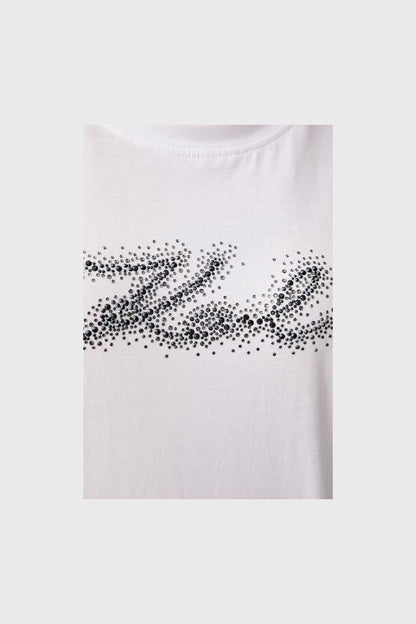 Karl Lagerfeld Rhinestone Logo T-Shirt B4W17048