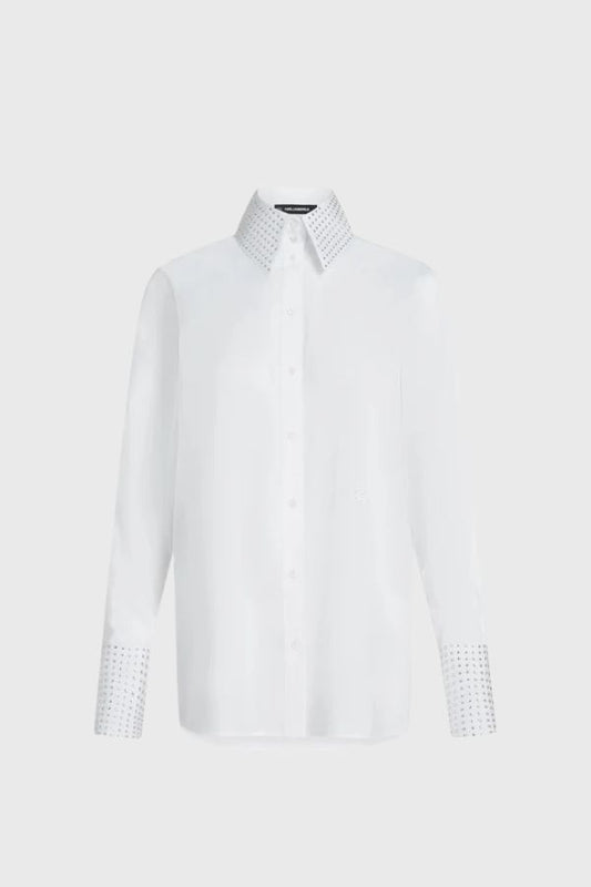 Karl Lagerfeld Embellished Poplin Shirt B4W11020