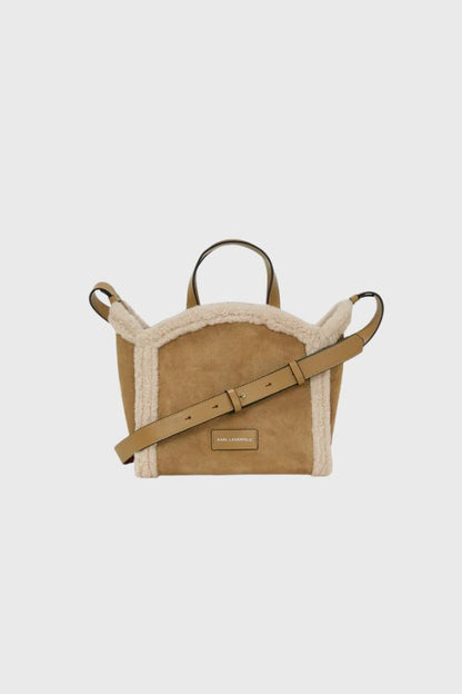 Karl Lagerfeld K/Circle Small Shearling Tote Bag A4W300871XV