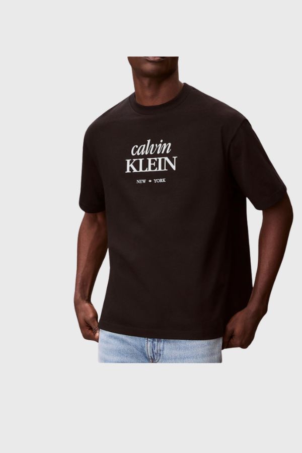 Calvin Klein Jeans T-Shirt Crew Neck Printed Details LV04RF818G