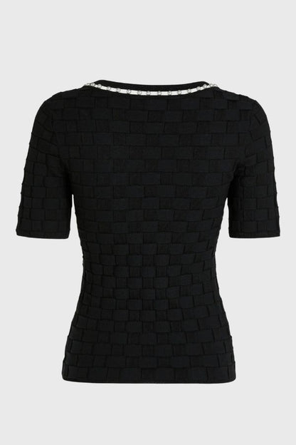 Karl Lagerfeld Pearl Detail Knit Top B3W18022