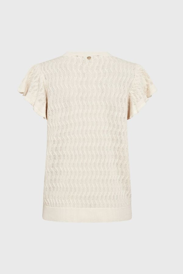 Mos Mosh Ganna Pattern O-Neck Knit Top 177580