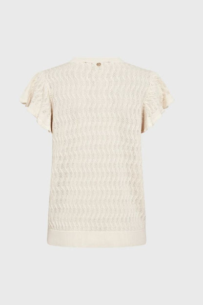 Mos Mosh Ganna Pattern O-Neck Knit Top 177580