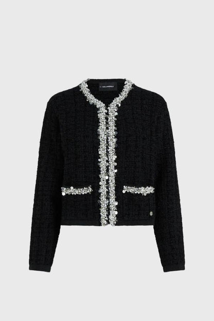 Karl Lagerfeld Embellished Knit Cardigan B4W18014