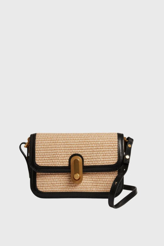 Ted Baker Twist Lock Detail Small Raffia Crossbody S284043-WXB-KKASSIE