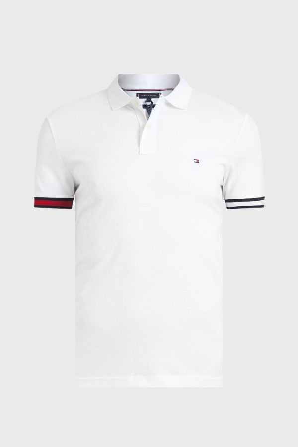 Tommy Hilfiger Rwb Cuff Liquid Cotton Slim Polo MW0MW42743