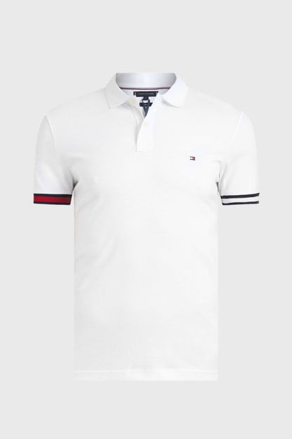 Tommy Hilfiger Rwb Cuff Liquid Cotton Slim Polo MW0MW42743