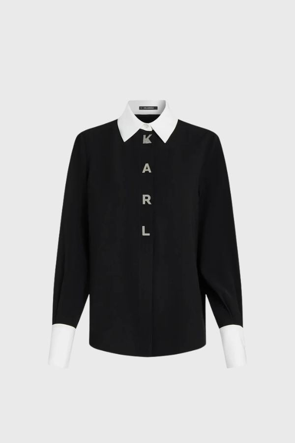 Karl Lagerfeld Contrast Collar Shirt  B4W11010