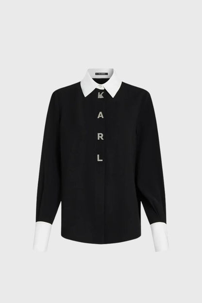 Karl Lagerfeld Contrast Collar Shirt  B4W11010