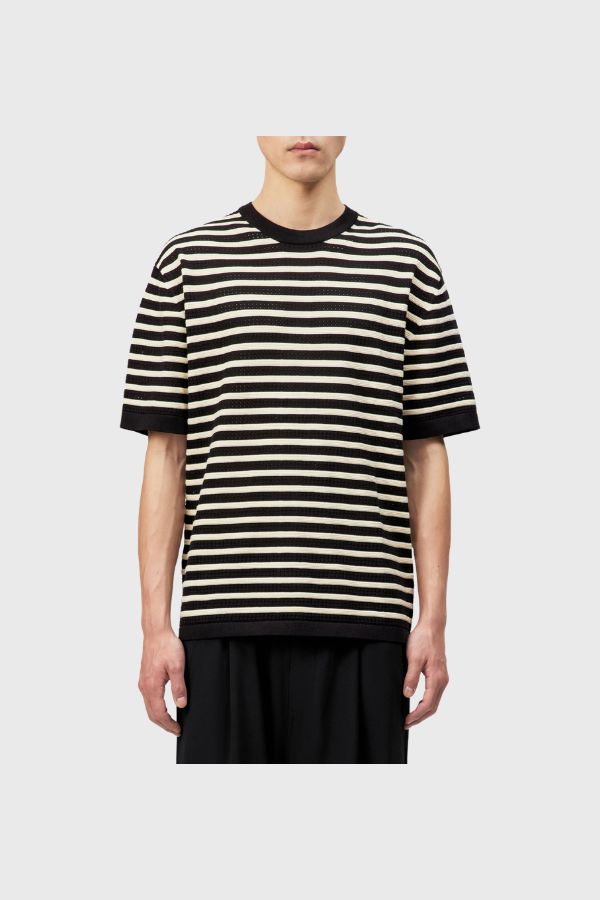 Drykorn Pure Cotton Striped Short-Sleeve T-shirt Derico 424058