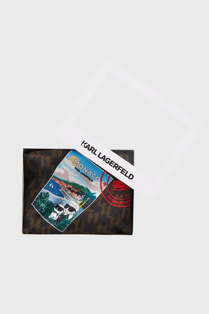 Karl Lagerfeld Ikon Monogram Silk Scarf Gp B1W33098