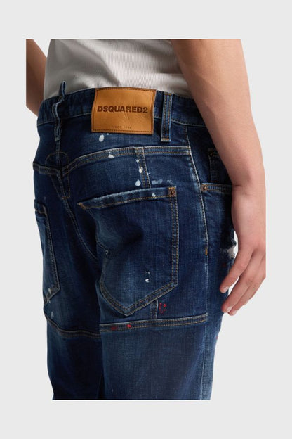 Dsquared2 Medium Red Spot Wash Biker Jeans S74LB1897S30664