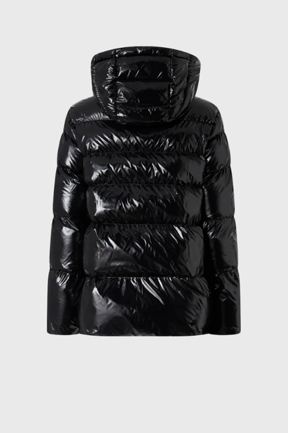 Pinko Eleodoro Caban Hooded Crystal Nylon Down Jacket 101597A2P7Z99