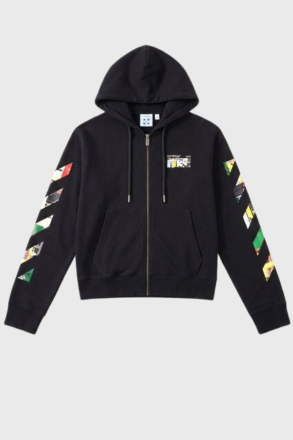 Off White Industrial Arrow Regular Zip Hoodie 44MBE02EF26F001001
