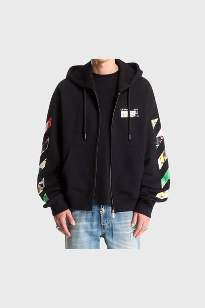 Off White Industrial Arrow Regular Zip Hoodie 44MBE02EF26F001001