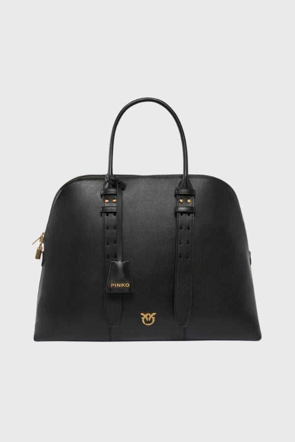 Pinko Maxi Leather Escape Bag Bowling Bag 105172 A0QO