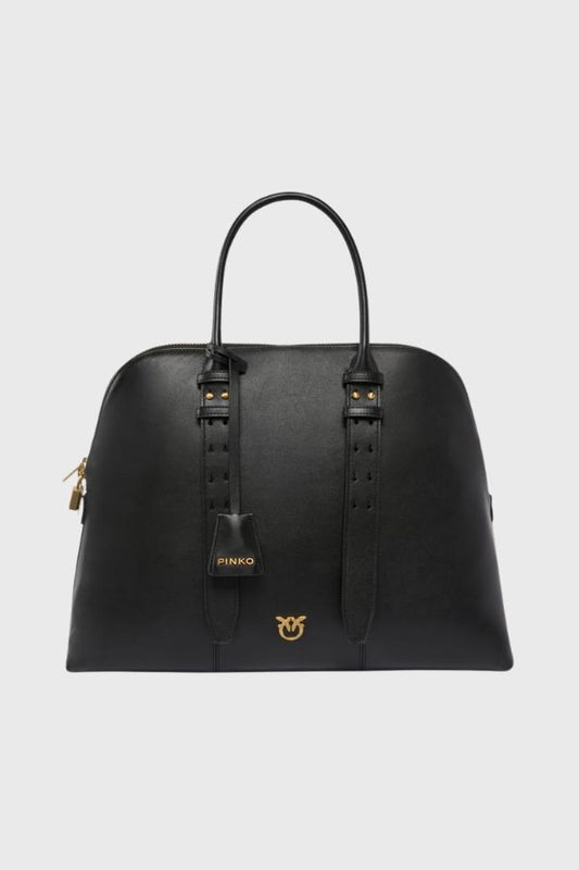 Pinko Maxi Leather Escape Bag Bowling Bag 105172 A0QO