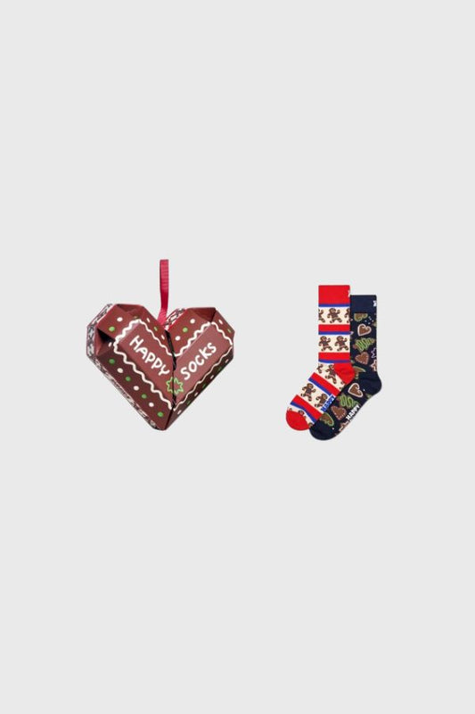 Happy Socks 2-Pack Gingerbread Heart Socks Gift Set Συσκευασία Δώρου P003375