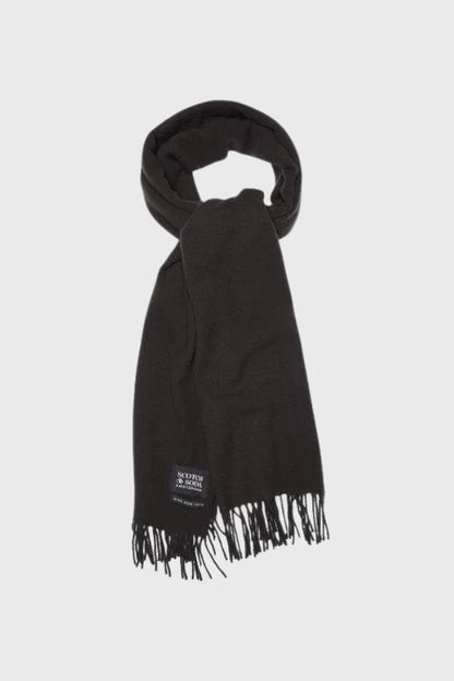 Scotch & Soda Virgin Wool Fringed Woven Scarf 169440