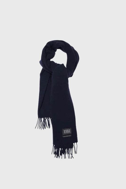 Scotch & Soda Virgin Wool Fringed Woven Scarf 169440