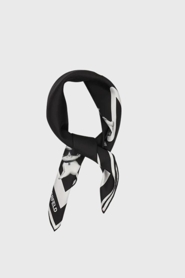 Karl Lagerfeld Ikon Signature Silk Scarf B1W33083