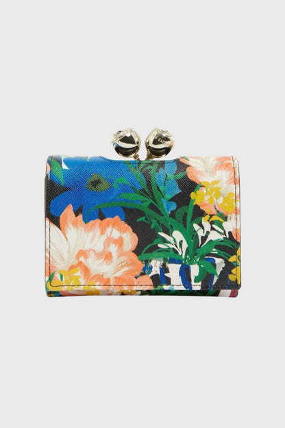 Ted Baker Bouquet Printed Leather Small Bobble Purse S284107-WXL-BOUINNE