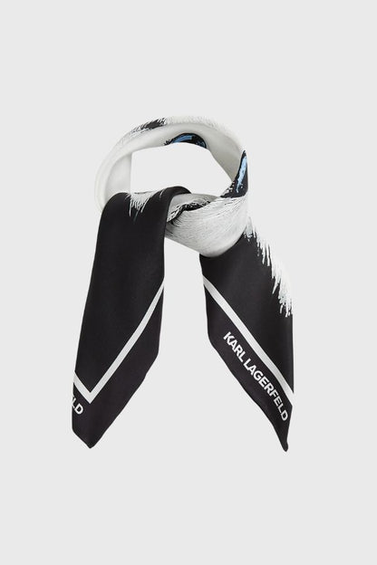 Karl Lagerfeld Ikon Choupette Silk Scarf  B1W33034