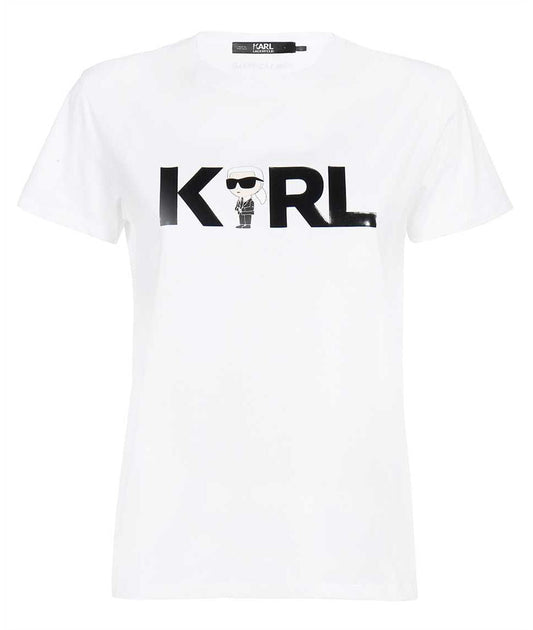 Karl Lagerfeld Women's Black Ikonik Karl Logo T-shirt 230W1706