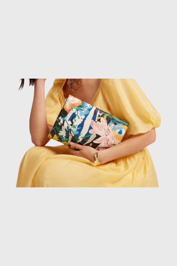 Ted Baker Floral Bouquet Printed Envelope Pouch S284119-WXG-BOUIONI