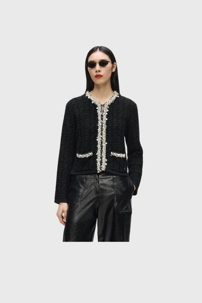 Karl Lagerfeld Embellished Knit Cardigan B4W18014