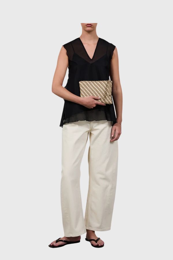Marrea Clutch Stripe Oysters & Champange MRR22112068