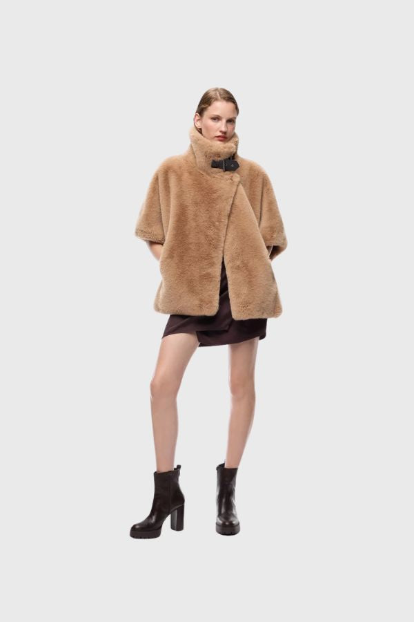 Pinko Aspen Aspetto Visone Coat 107043 A3E7