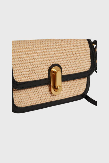 Ted Baker Twist Lock Detail Small Raffia Crossbody S284043-WXB-KKASSIE